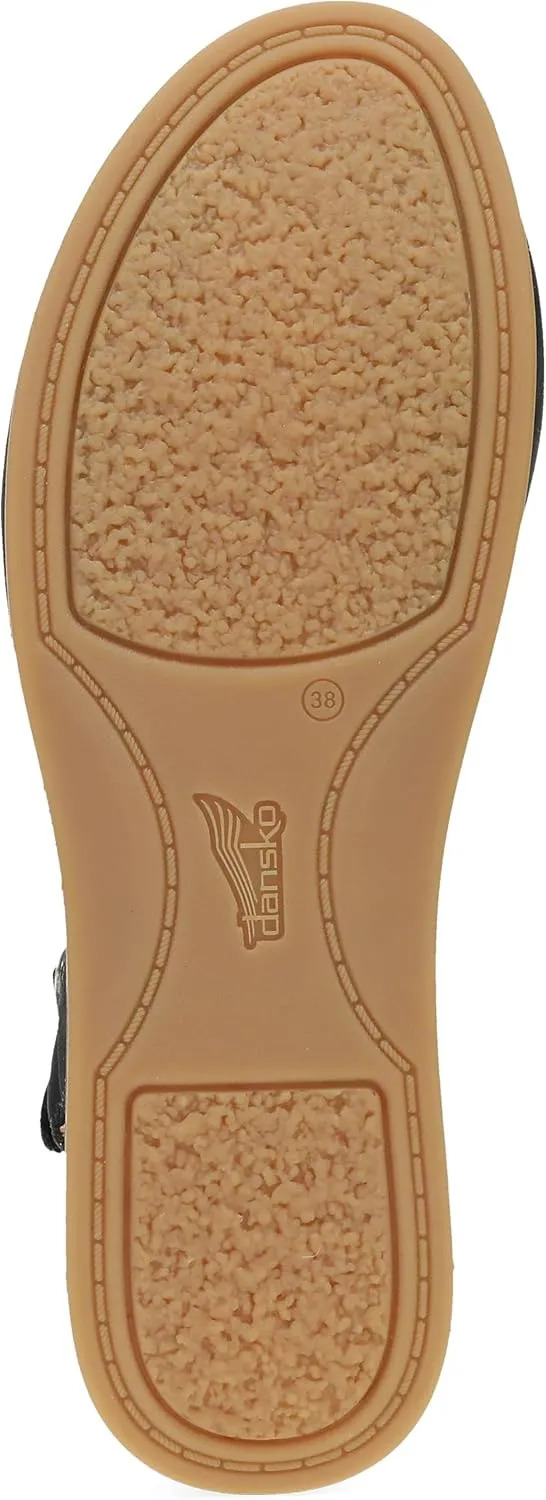 Dansko Cass Peep-Toe Wedge Sandal for Women -Low Profile Wedge with Arch Support, Adjustable Fit for Walking Comfort