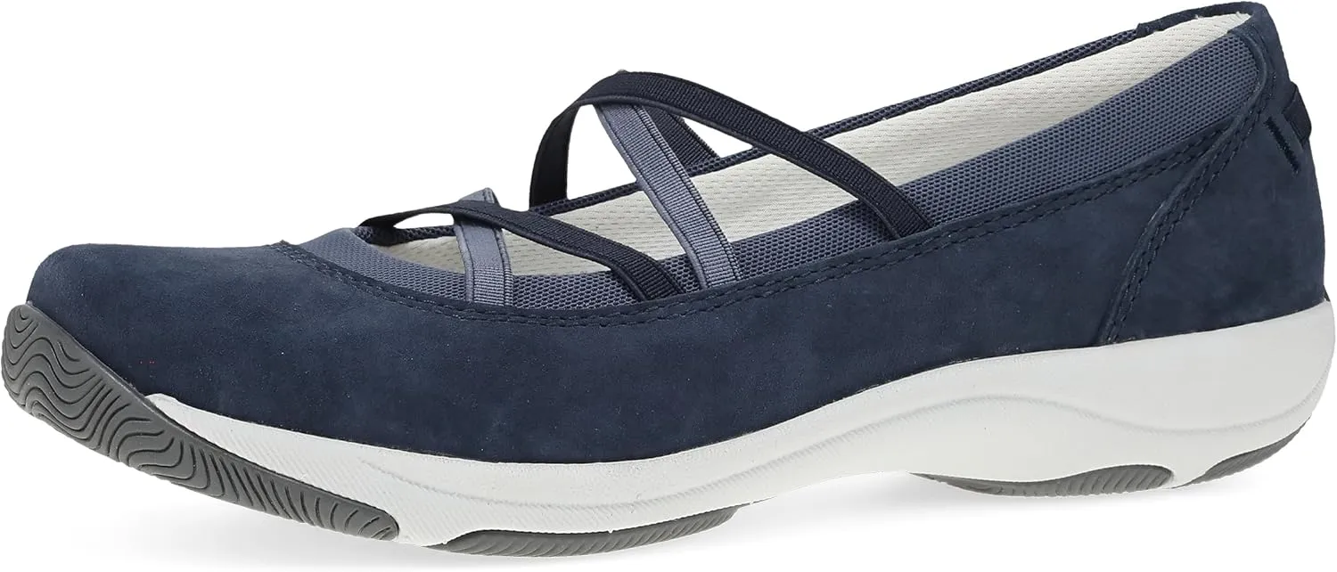 Dansko Harper Women's Slip-On Mary Jane Sneaker - Elasticized Straps, Removable Footbed, Arch Support, Comfortable & Stylish Travel Sneaker