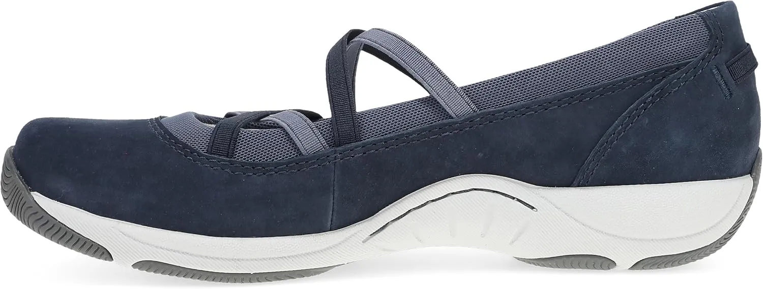Dansko Harper Women's Slip-On Mary Jane Sneaker - Elasticized Straps, Removable Footbed, Arch Support, Comfortable & Stylish Travel Sneaker