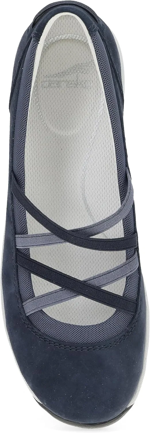 Dansko Harper Women's Slip-On Mary Jane Sneaker - Elasticized Straps, Removable Footbed, Arch Support, Comfortable & Stylish Travel Sneaker