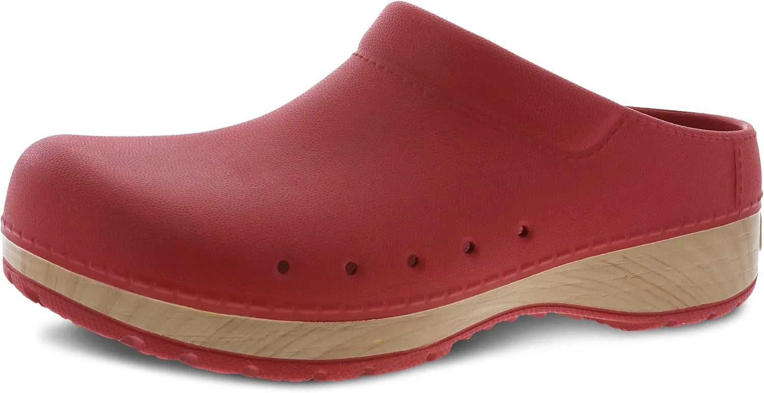 Dansko Kane Slip-On Mule Clog for Women - Lightweight Cushioned Comfort and Removable EVA Footbed with Arch Support - Easy Clean Uppers