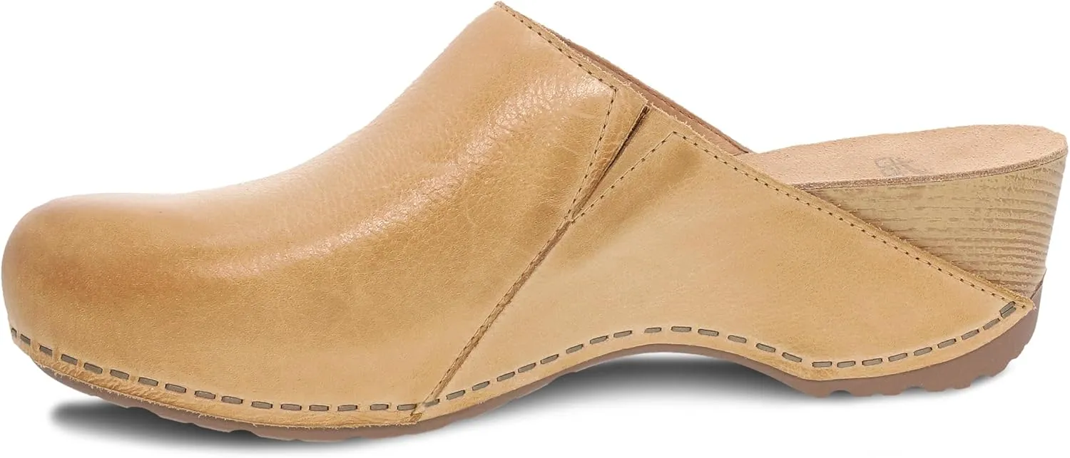 Dansko Talulah Stylish Mule Clog for Women - Cushioned PU Footbed and Arch Support for All-Day Comfort - Leather Uppers for Long-Lasting Wear