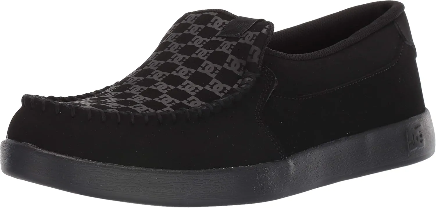 DC Men's Villain 2 Casual Slip On Skate Shoe Slipper, Black, 15