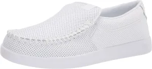 DC Men's Villain 2 Casual Slip On Skate Shoe Slipper, White, 10