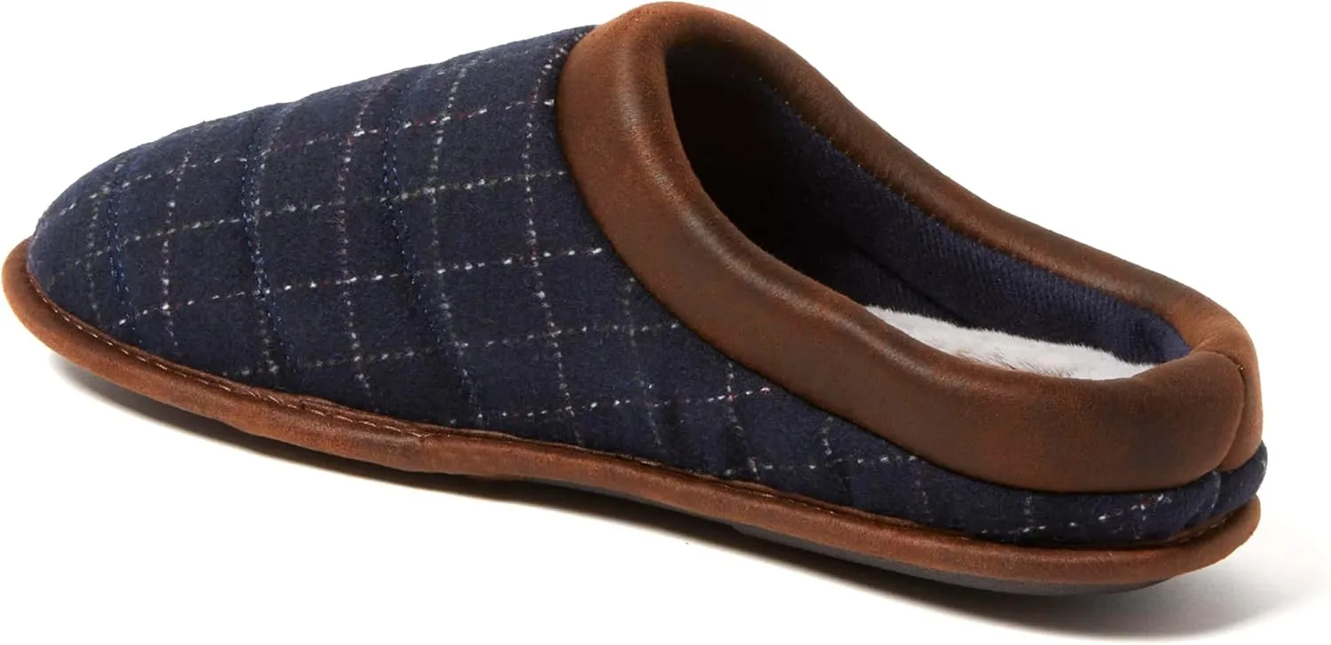Dearfoams Men's Breathable Memory Foam Asher Clog House Shoe Slipper