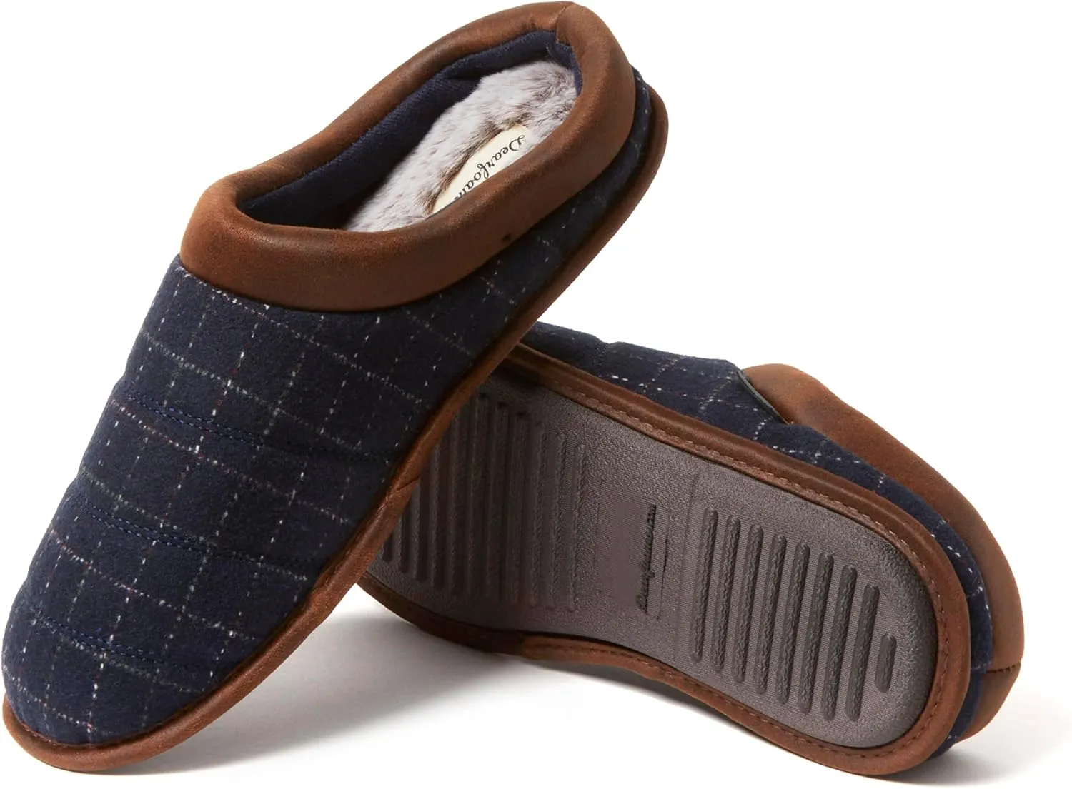 Dearfoams Men's Breathable Memory Foam Asher Clog House Shoe Slipper