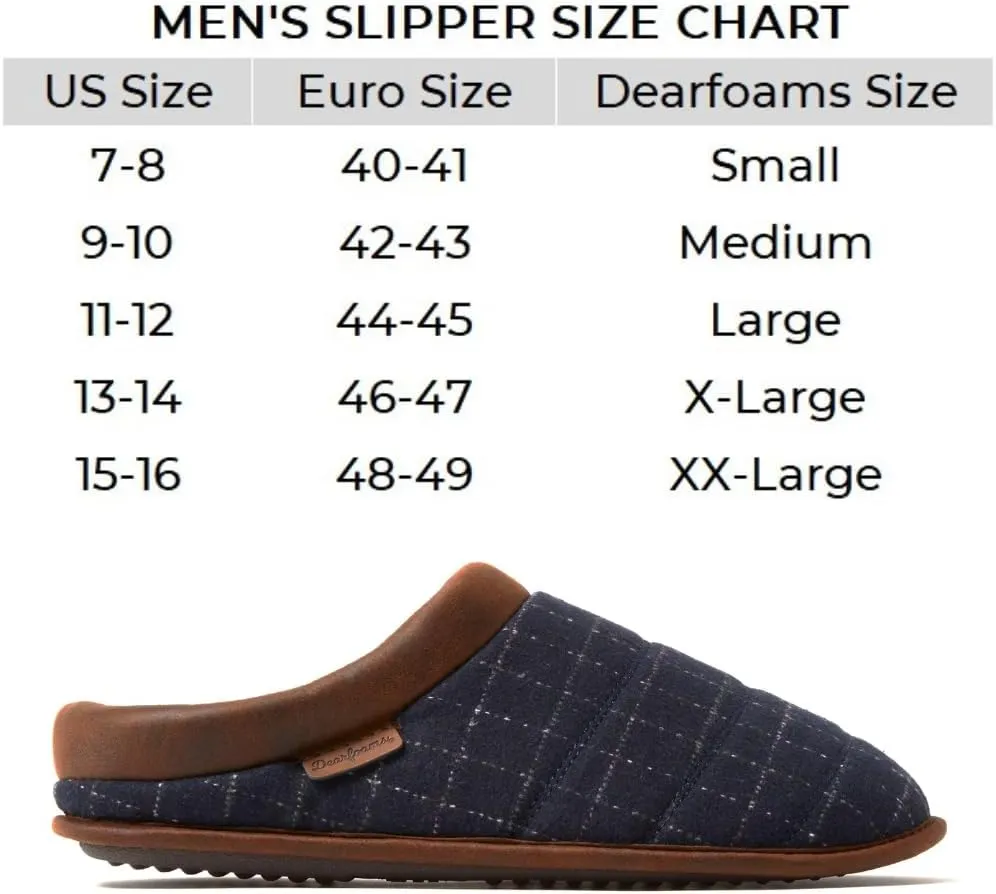Dearfoams Men's Breathable Memory Foam Asher Clog House Shoe Slipper