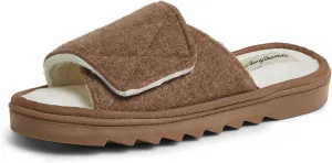 Dearfoams Women's Norma Adjustable Wool Slide Slipper