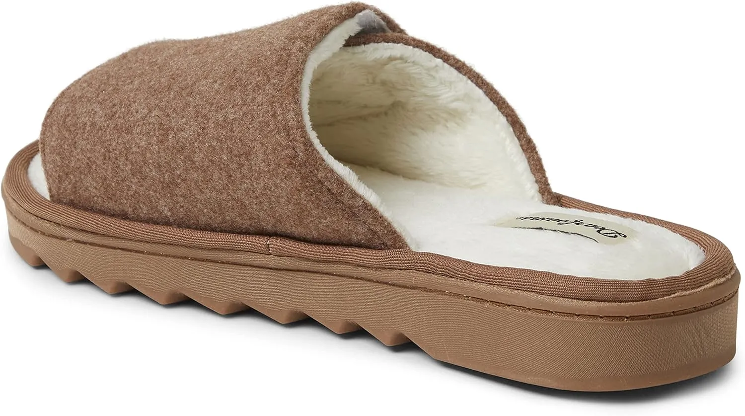 Dearfoams Women's Norma Adjustable Wool Slide Slipper