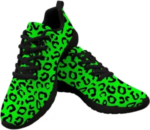 Dellukee Women's Casual Walking Shoes Fashion Colorful Leopard Printed Durable Breathable Lace Up Sport Running Sneaker