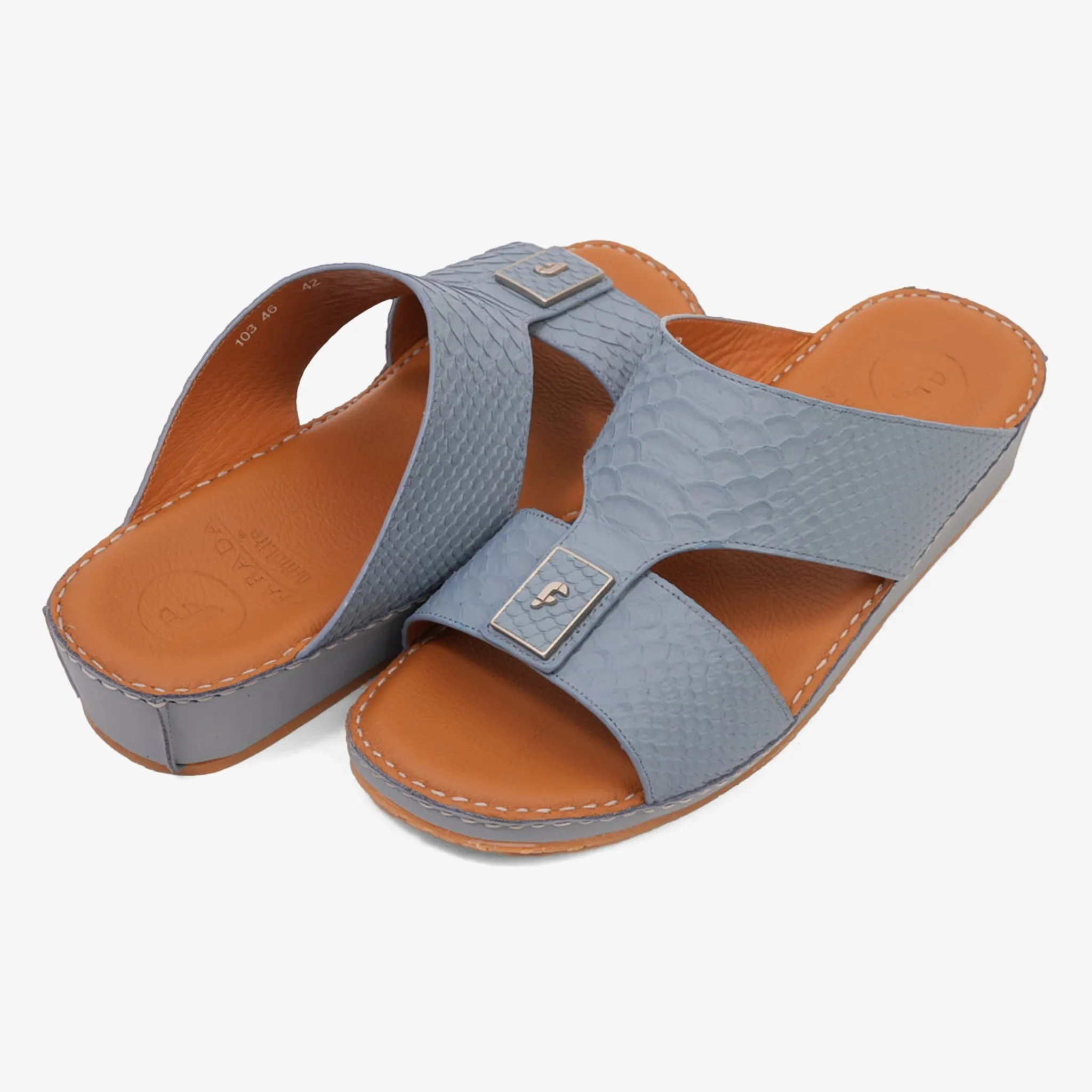 DESIGNER PITONE VENEZIANO ARABIC SANDALS BLUE-GREY