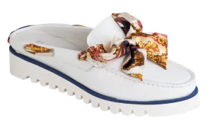 DI CHENZO Women's 958 White Leather Mule
