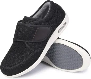Diabetic Shoes for Men, Wide Width Elderly Men's Shoes, Adjustable Closure Lightweight Breathable, Swollen Feet Walking Edema Sneakers