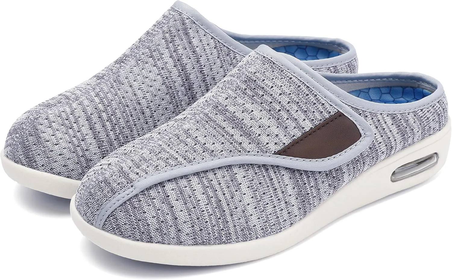 Diabetic Slippers For Women, Women's Wide Width Elderly Shoes, Adjustable Closure Lightweight Breathable, Swollen Feet Fasciitis Edema Walking Shoes