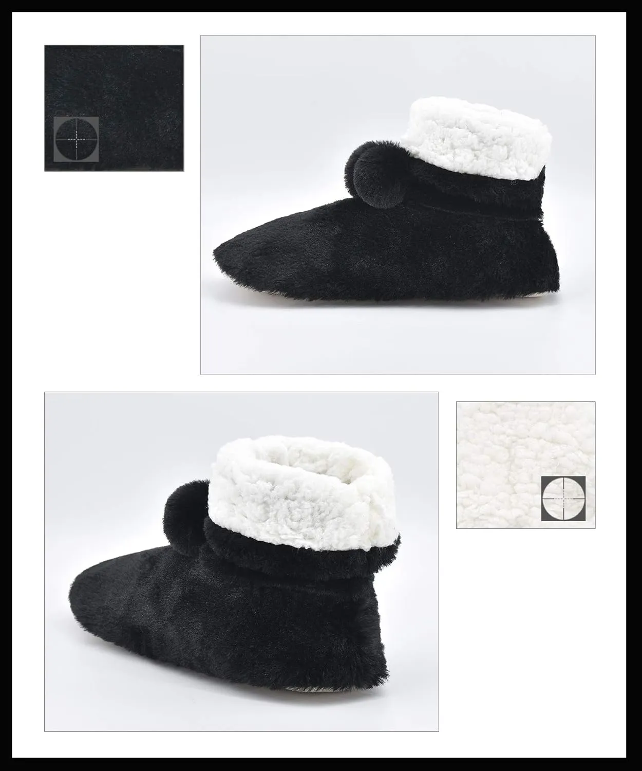 DICUIRD Slipper Socks with Grippers for Women,Winter Cozy&Comfy Boot Slippers for Women