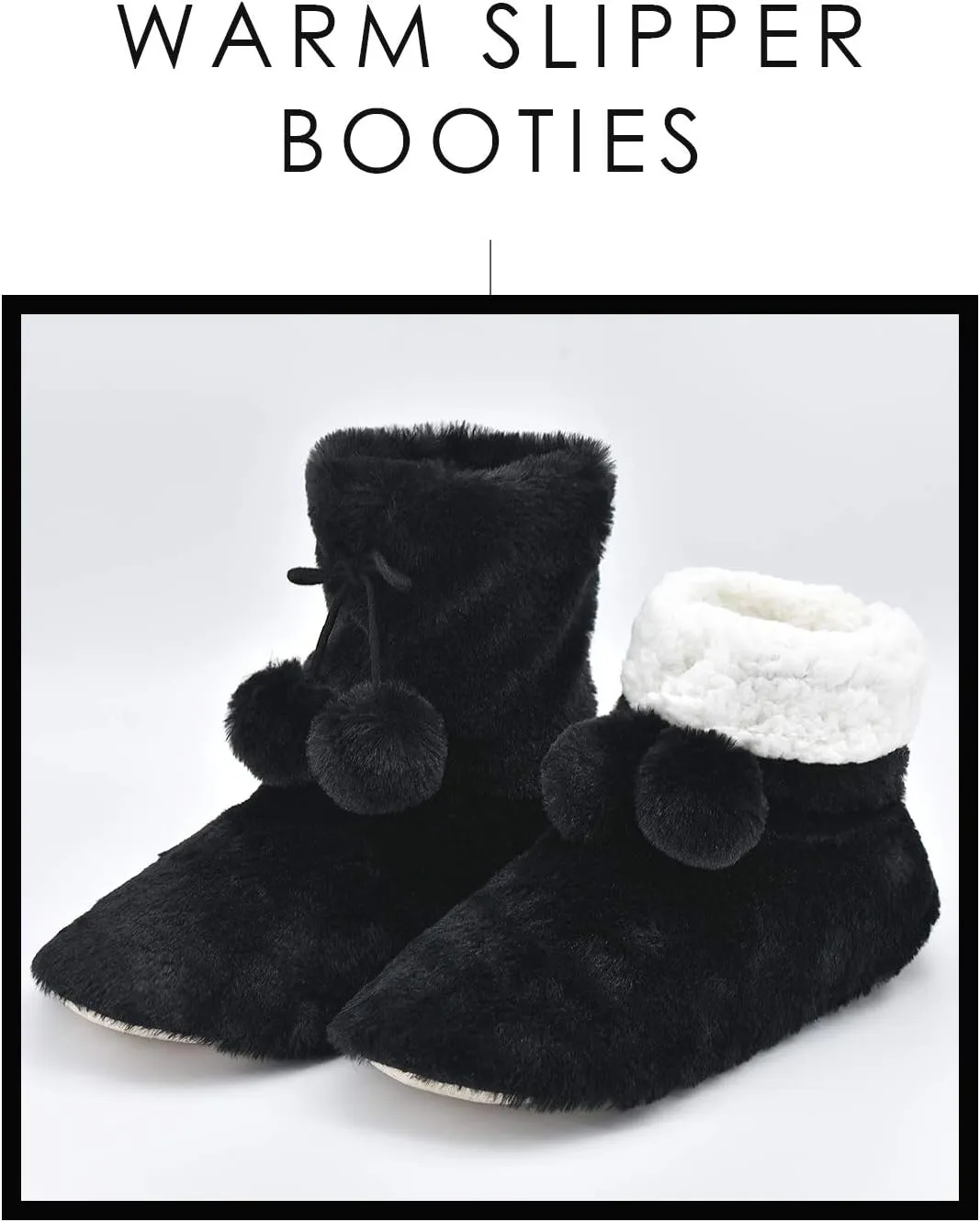 DICUIRD Slipper Socks with Grippers for Women,Winter Cozy&Comfy Boot Slippers for Women