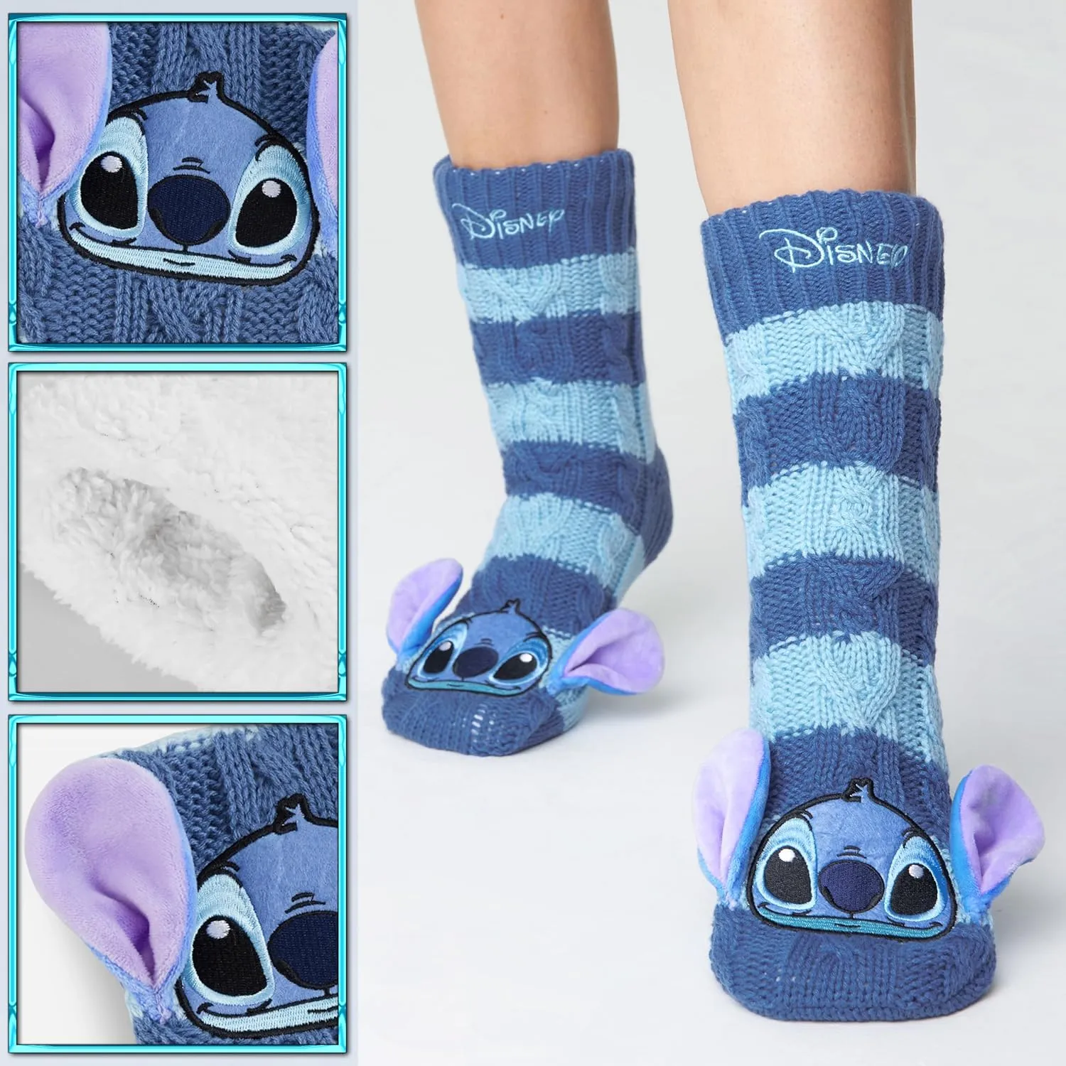 Disney Stitch Slipper Socks For Women Teens Warm Slipper Socks Bed Socks Non Slip Socks Gifts for Her