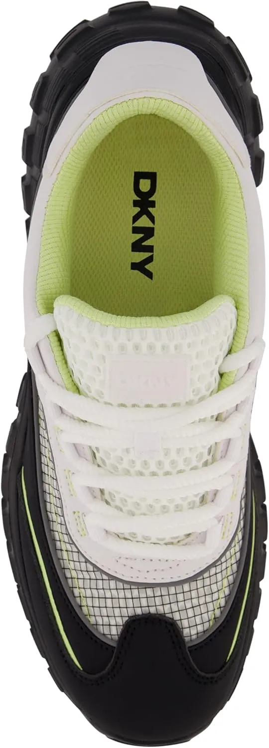 DKNY Men's Rubber Sole Round Toe Shape Lace-up Sneakers