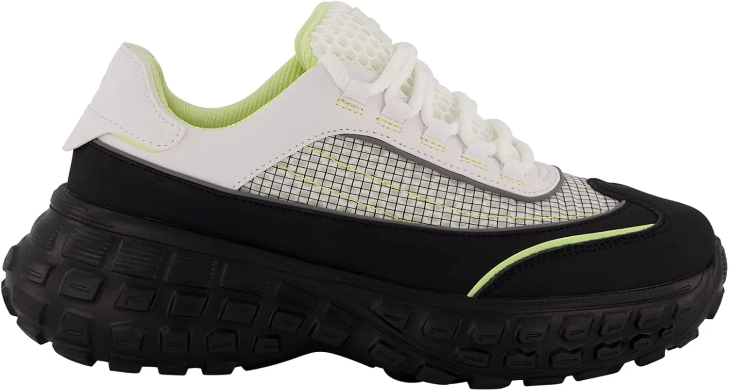 DKNY Men's Rubber Sole Round Toe Shape Lace-up Sneakers