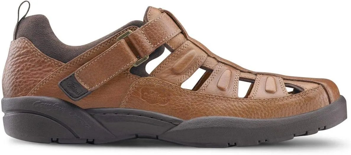 Dr. Comfort Fisherman Men's Therapeutic Diabetic Extra Depth Sandal: Chestnut 13.0 Wide (E/2E)