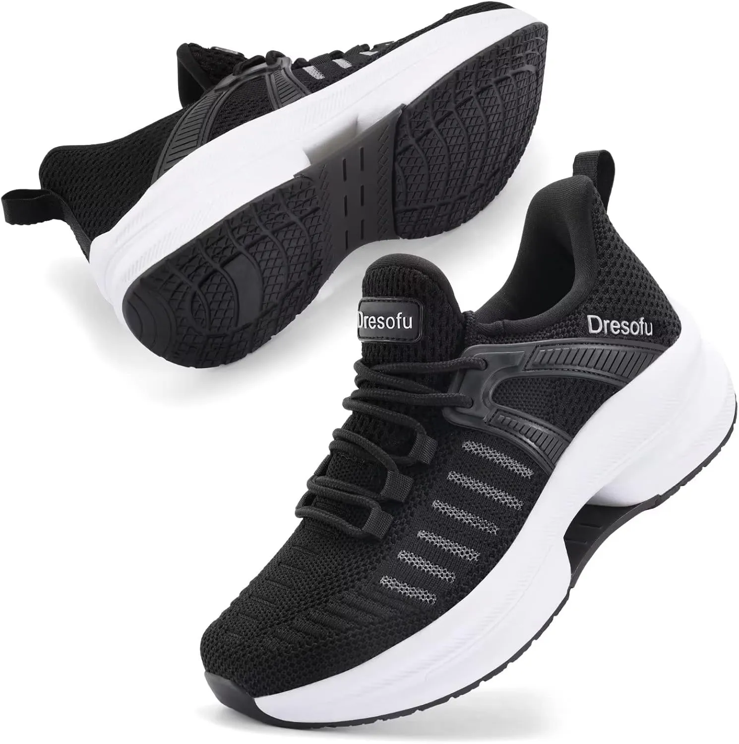 Dresofu Women's Casual Breathable Walking Non-Slip Shoes Platform Lightweight Jogging Tennis Sneakers