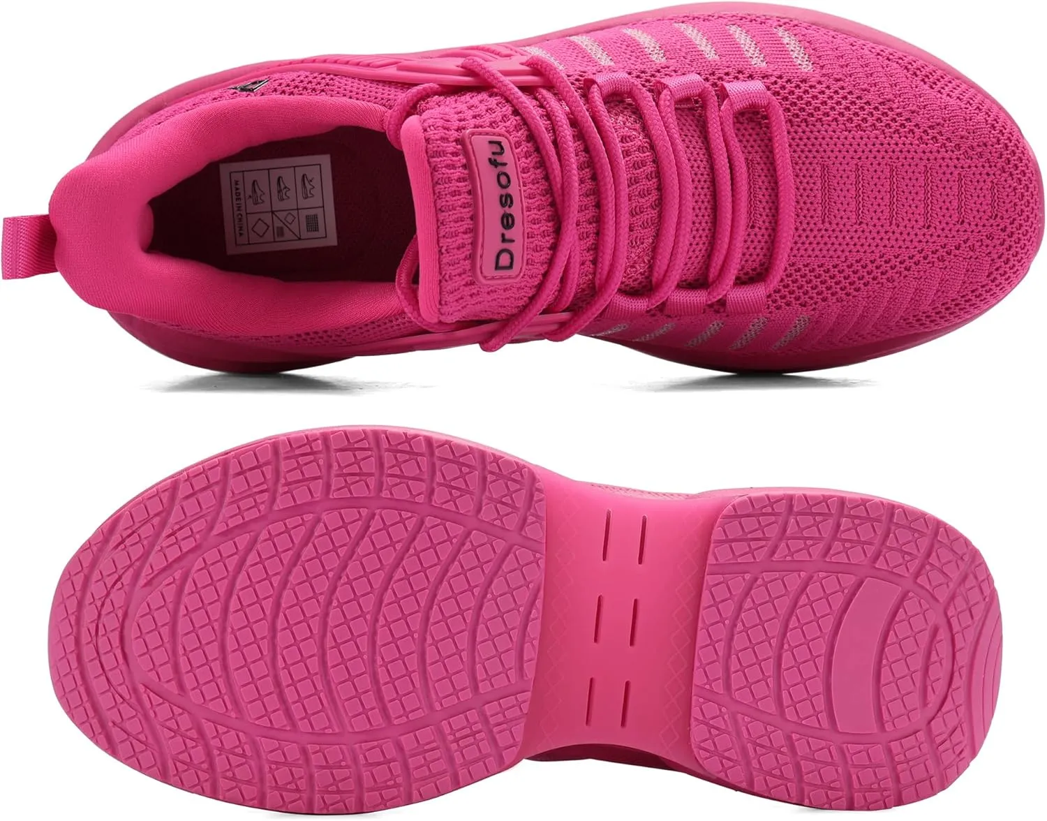 Dresofu Women's Casual Breathable Walking Non-Slip Shoes Platform Lightweight Jogging Tennis Sneakers