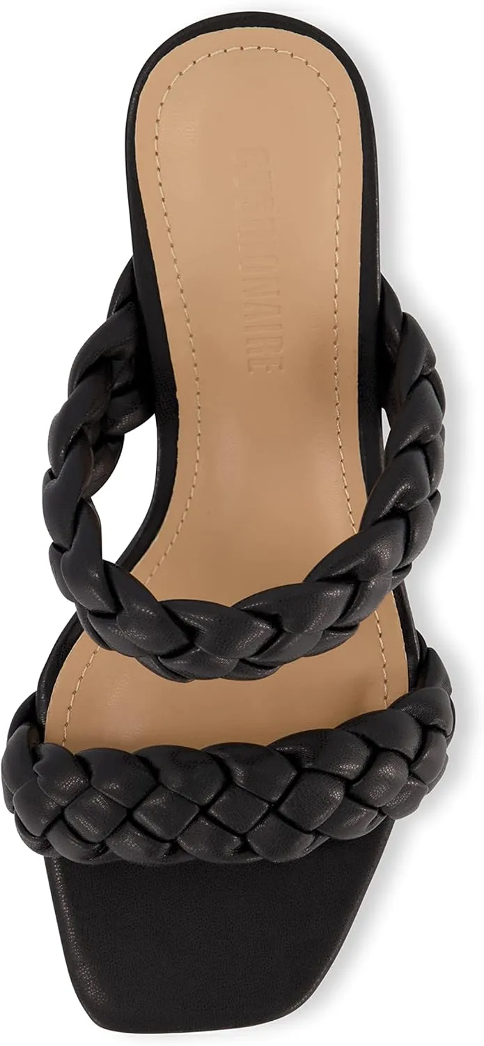 Dunes   CUSHIONAIRE Technology Women's Iris braided Heel Sandal  Memory Foam and Wide Widths Available