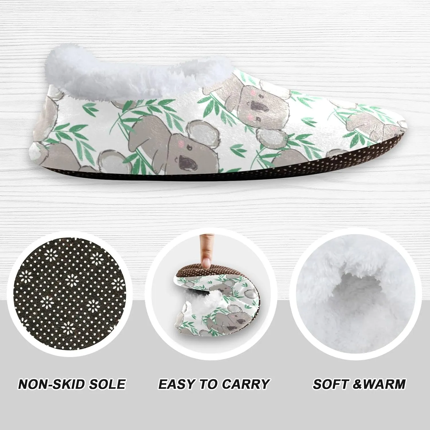 Dussdil Kid's Boy's Girl's Winter Slippers Spa Travel House Slipper Shoes Warm Soft Memory Foam Slipper Non Slip for Guest Home Living Room Bedroom Slippers