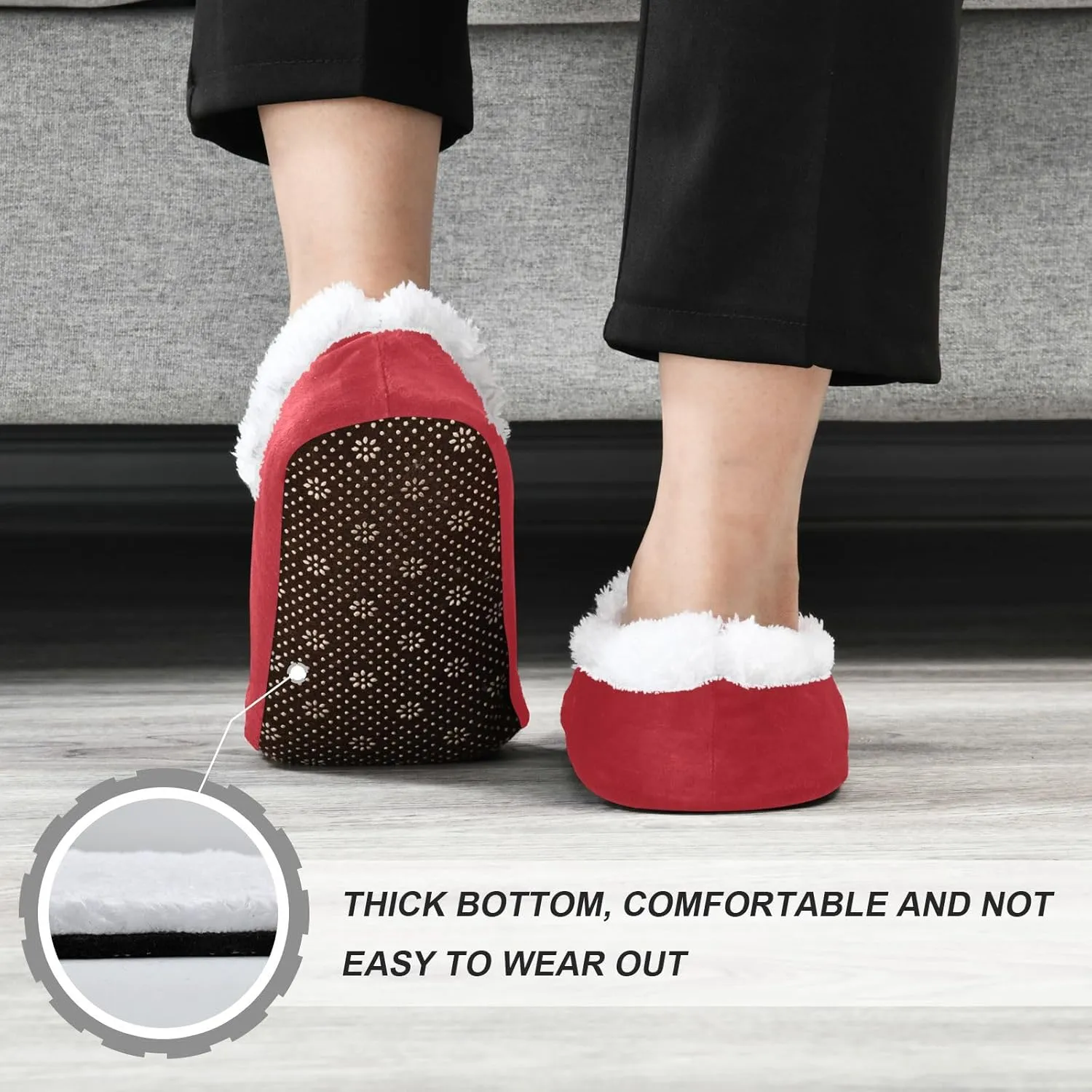Dussdil Pomeranian Puppy Home Winter Slippers White Dog Spa Travel House Slipper Soft Memory Foam Slipper Non Slip for Women Men Hotel Bedroom Shoes Slippers M