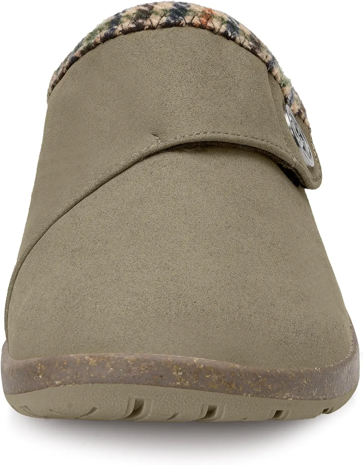 Eagsouni Women's Men's Slippers Suede Fuzzy Slippers with Arch Support Orthotic Winter Warm Fur Lined Slip on House Shoes Indoor Outdoor for Plantar Fasciitis