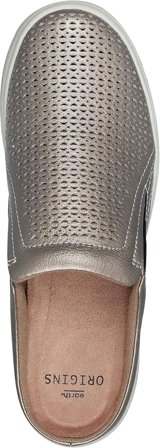 Earth Origins Women’s Emilia Sneaker I Slip-On Leather Clog with Breathable Cutouts for Everyday