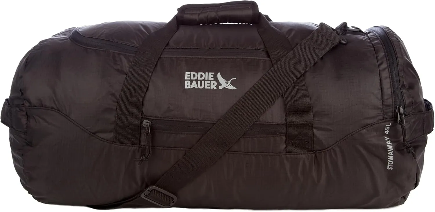 Eddie Bauer Stowaway Packable Duffel Bag | Travel | Foldable | Lightweight | Durable | Ripstop Polyester | 23" Length | 45L Capacity