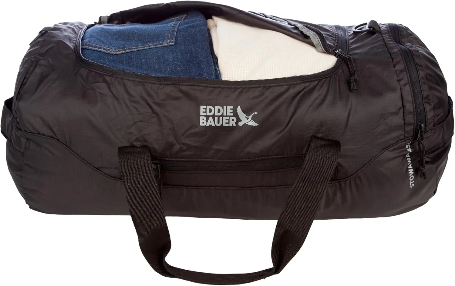 Eddie Bauer Stowaway Packable Duffel Bag | Travel | Foldable | Lightweight | Durable | Ripstop Polyester | 23" Length | 45L Capacity
