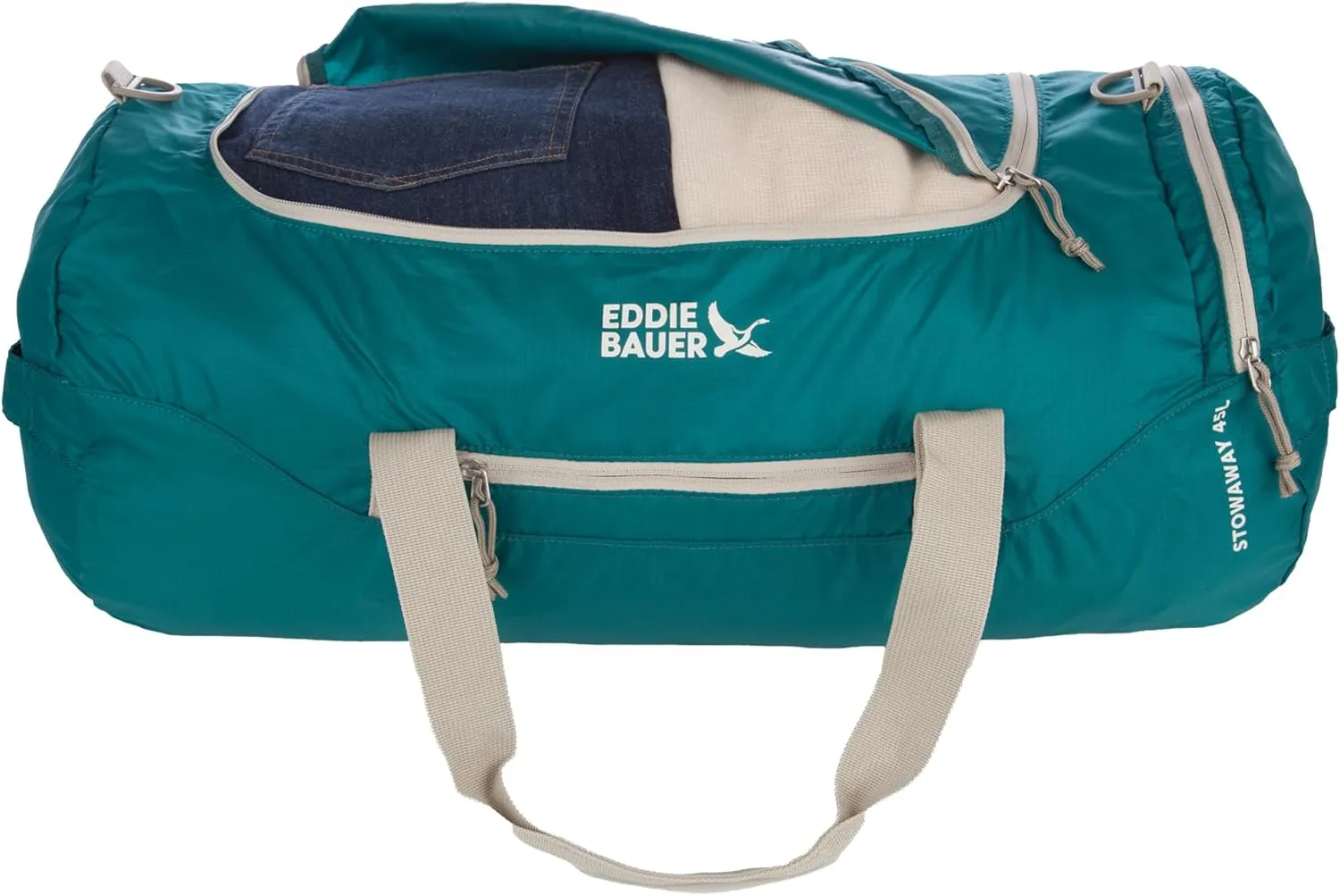Eddie Bauer Stowaway Packable Duffel Bag | Travel | Foldable | Lightweight | Durable | Ripstop Polyester | 23" Length | 45L Capacity
