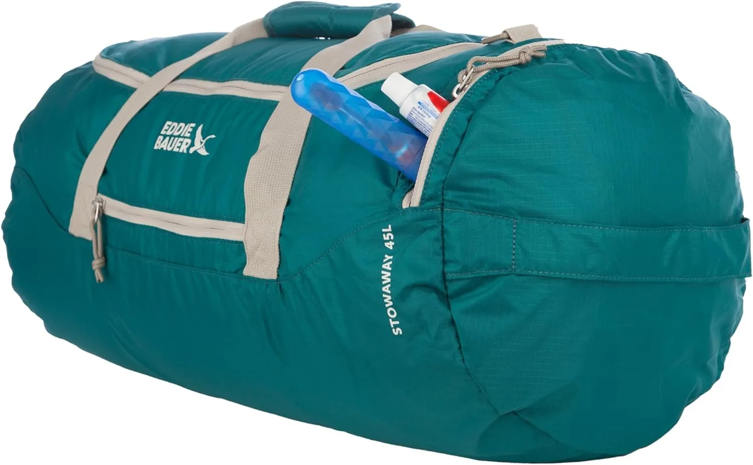 Eddie Bauer Stowaway Packable Duffel Bag | Travel | Foldable | Lightweight | Durable | Ripstop Polyester | 23" Length | 45L Capacity