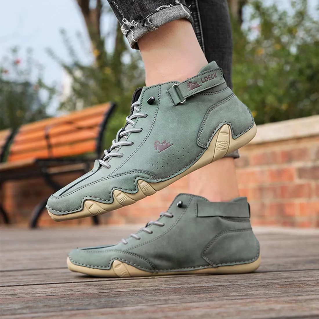 Explorer Waterproof Lightweight Unisex Outdoor Shoes for Hiking Camping & Driving Shoes High Top Chukka Boots Non-Slip Breathable Women&Men Italian Handmade Sports Shoe