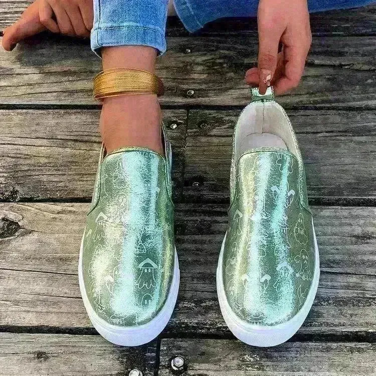 Fashionable Round Toe Casual  Women's Sports Breathable Non-slip loafers Shoes for Women cover shoe