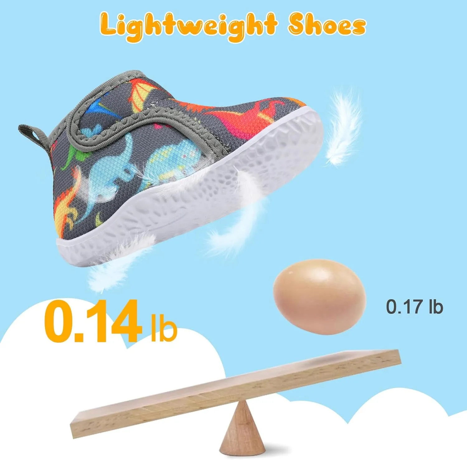 FEETCITY Lightweight Baby Sock Shoes Baby Walking Shoes Boys Girls Infant High-Top Shoe 12-18 Months