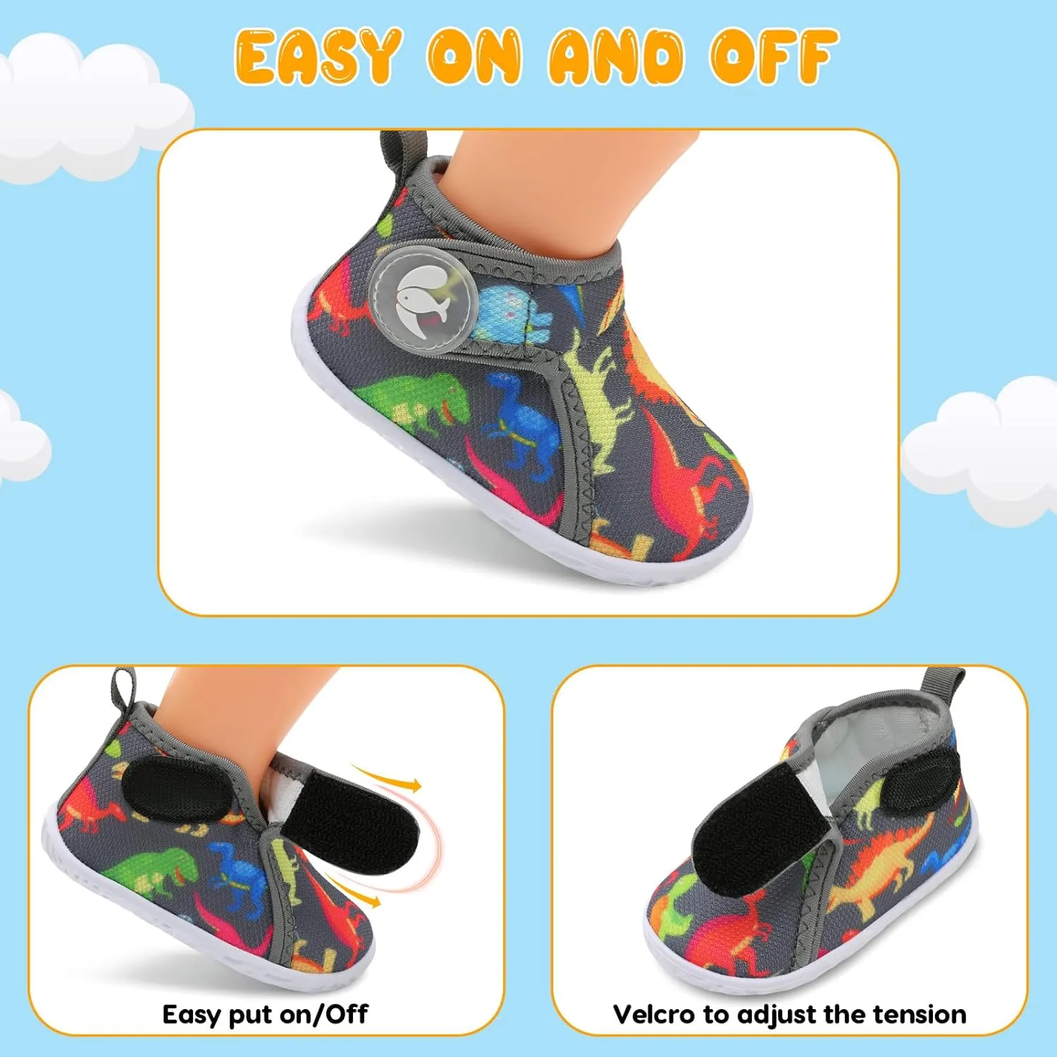 FEETCITY Lightweight Baby Sock Shoes Baby Walking Shoes Boys Girls Infant High-Top Shoe 12-18 Months