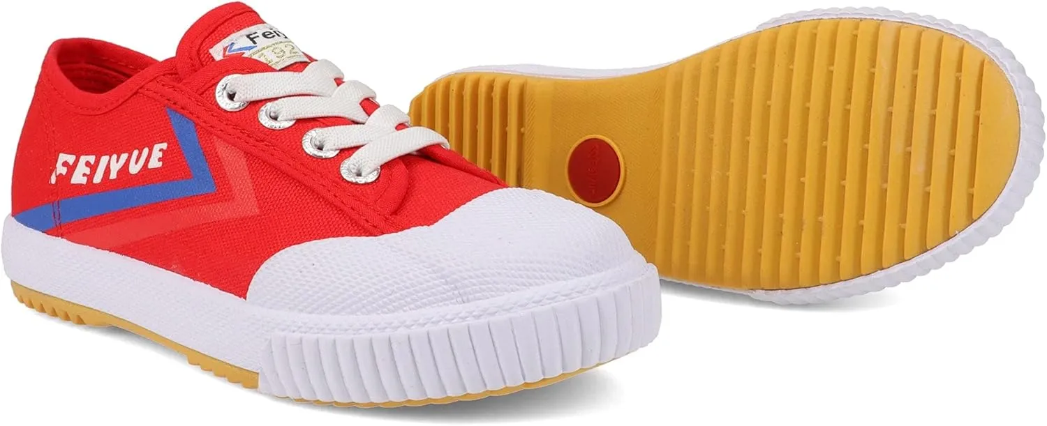 FEIYUE Fe Lo 1920 Kids No-Tie Elastic Lace Shoes, Unisex Low Top Childrens Sneakers for Martial Arts, Parkour, and Great for Every Day Casual Wear
