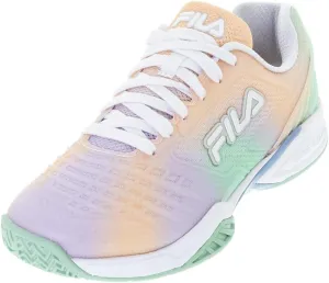 Fila Women`s Axilus 2 Energized Tie Dye Tennis Shoes Almond Cream and Multi Blue