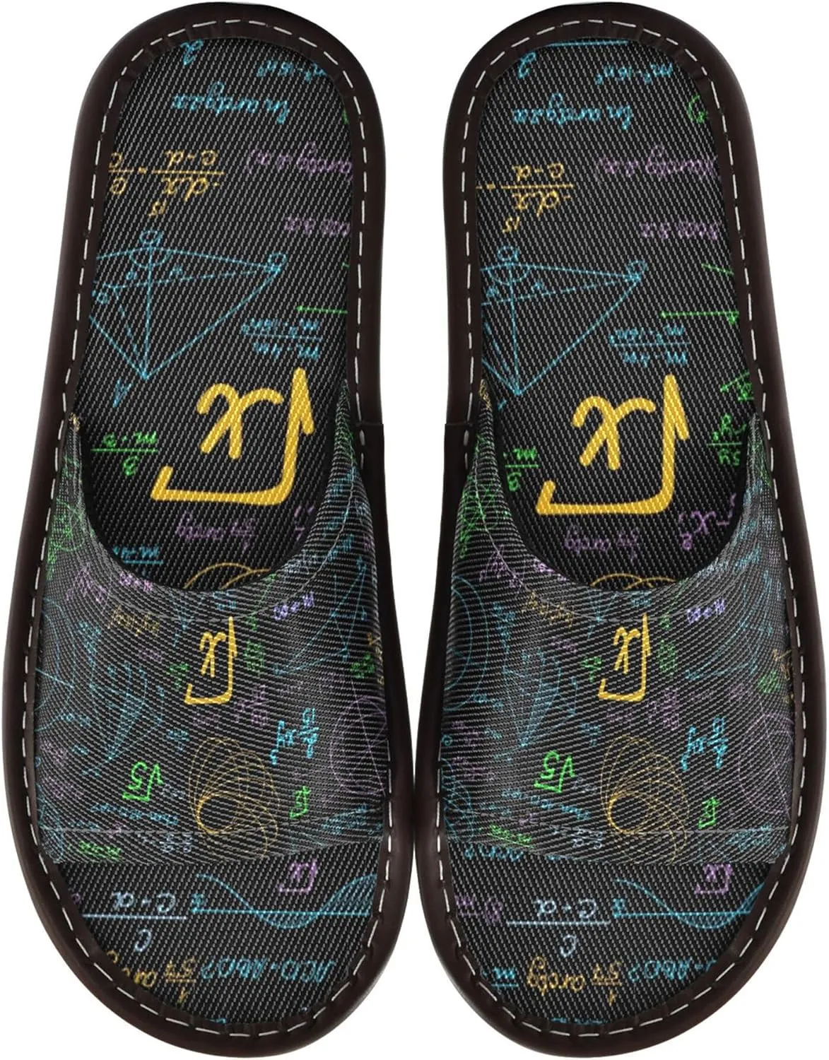 Fisyme Slippers for Women Men Slip-On Open Toe Indoor Outdoor House Shoes Home Slipper