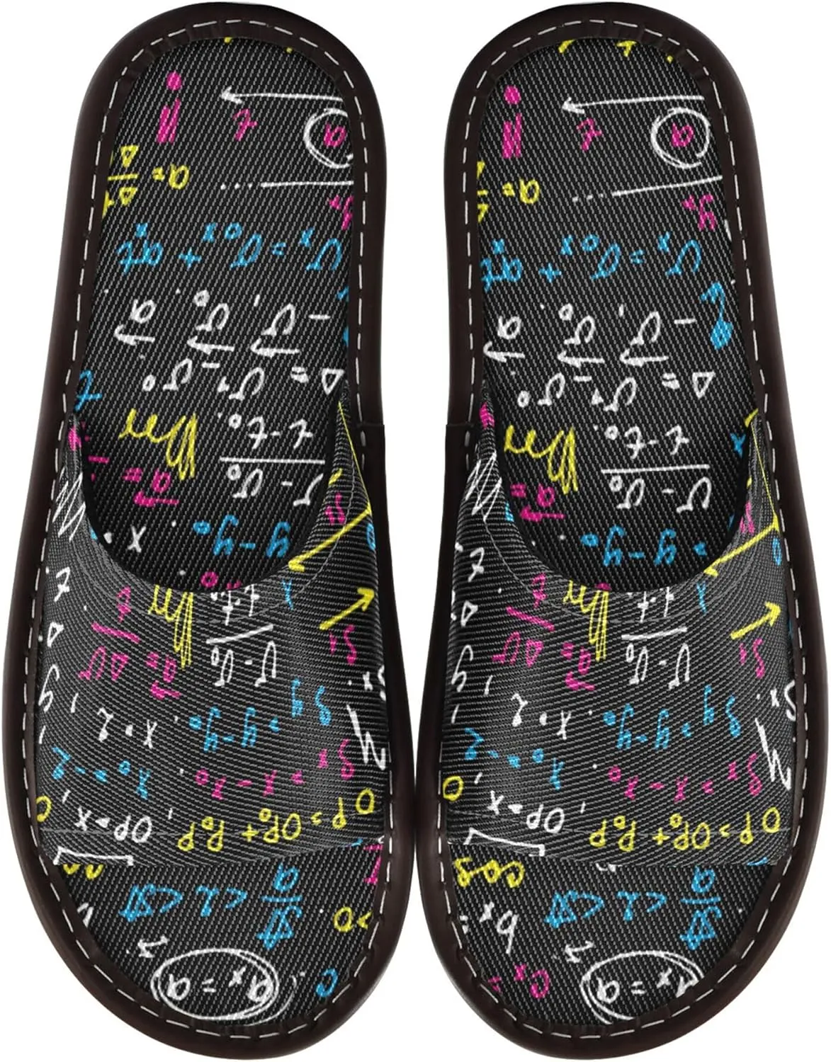 Fisyme Slippers for Women Men Slip-On Open Toe Indoor Outdoor House Shoes Home Slipper