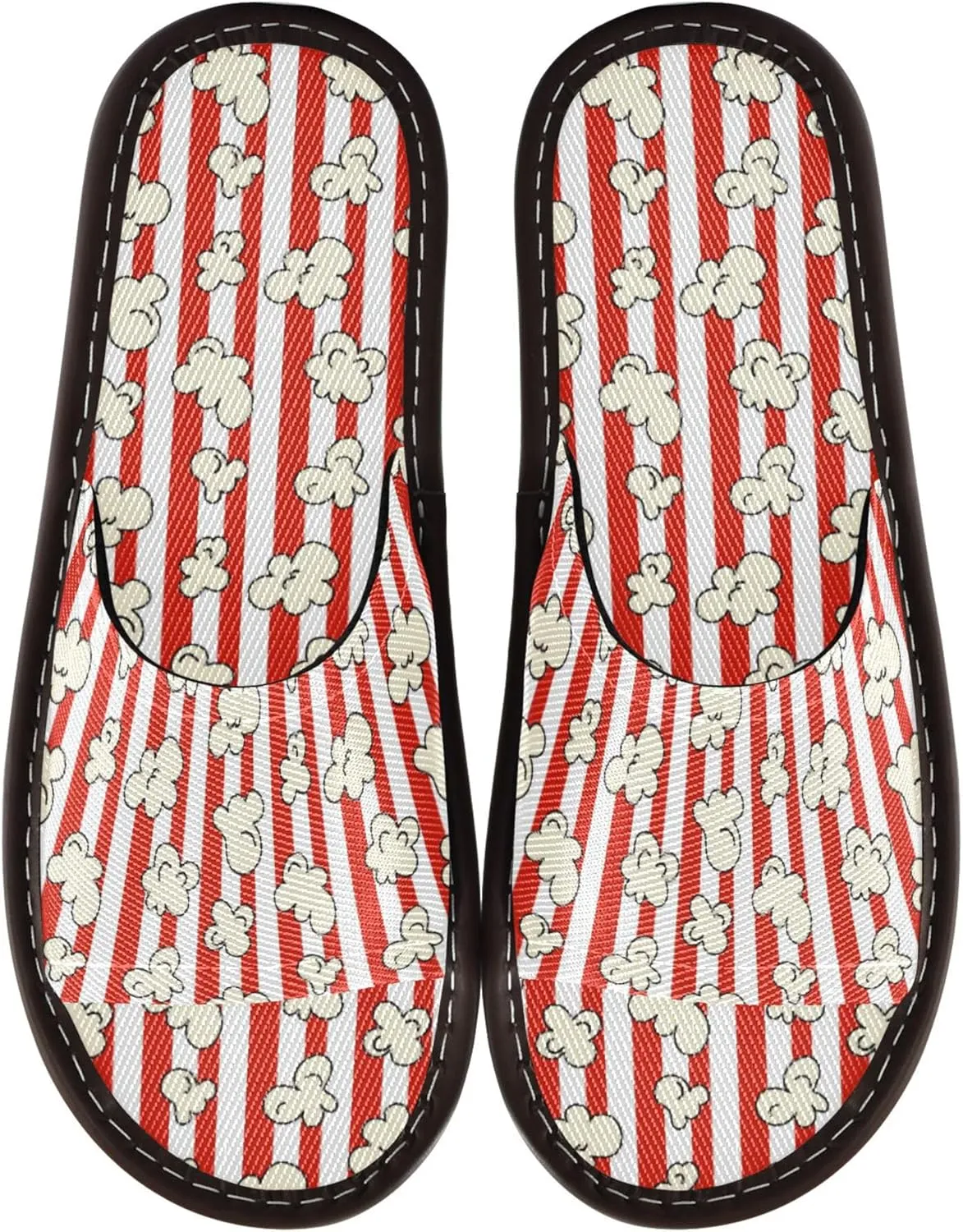 Fisyme Slippers for Women Men Slip-On Open Toe Indoor Outdoor House Shoes Home Slipper