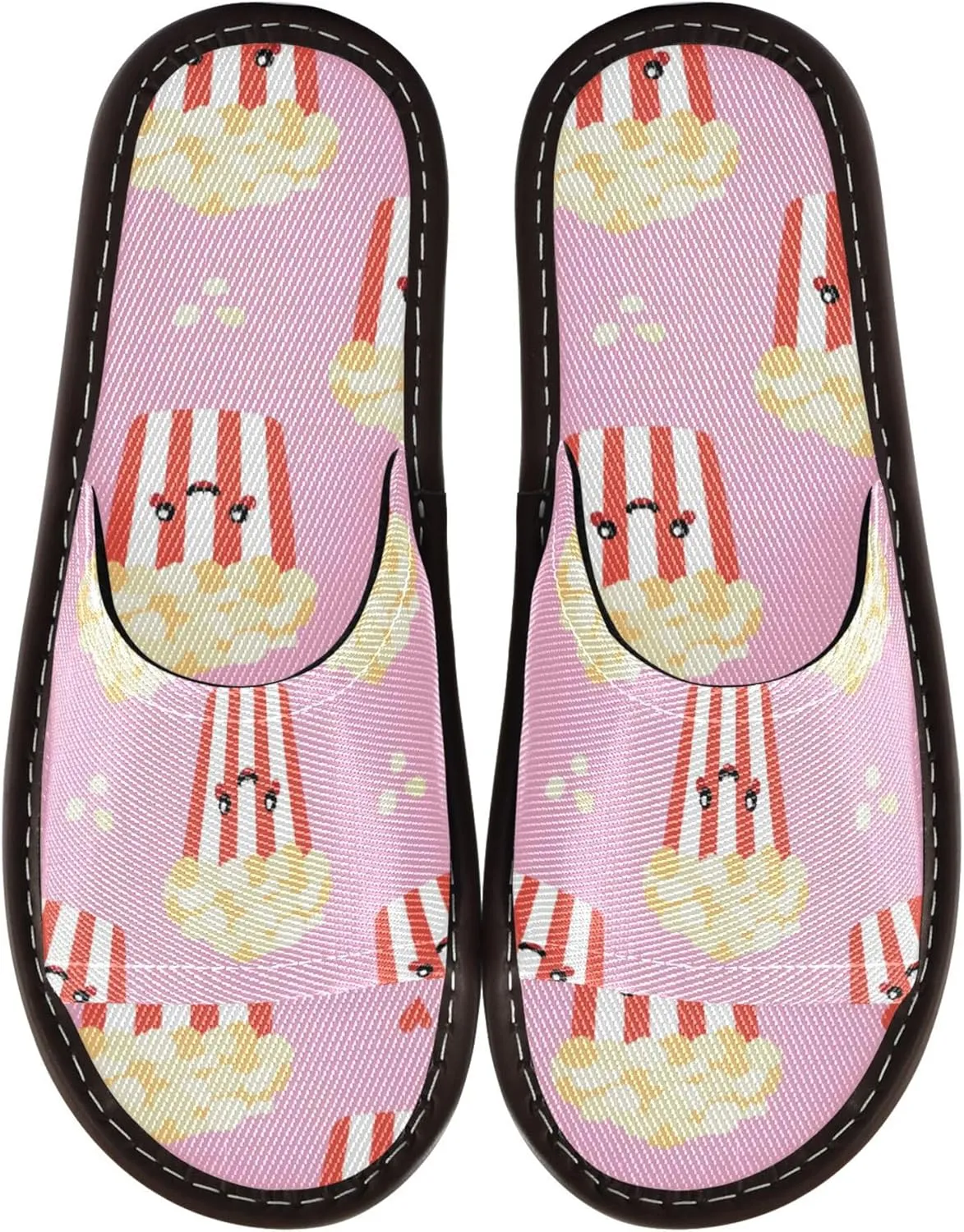 Fisyme Slippers for Women Men Slip-On Open Toe Indoor Outdoor House Shoes Home Slipper
