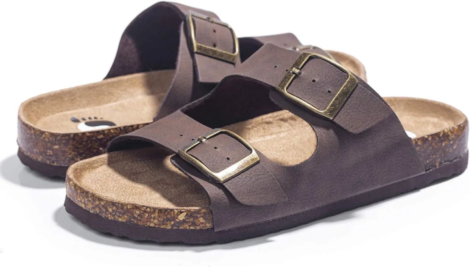 FITORY Boys Girls Glitter Slide Sandals, Cork Slipper with Adjustable Straps for Little Kid/Big Kid