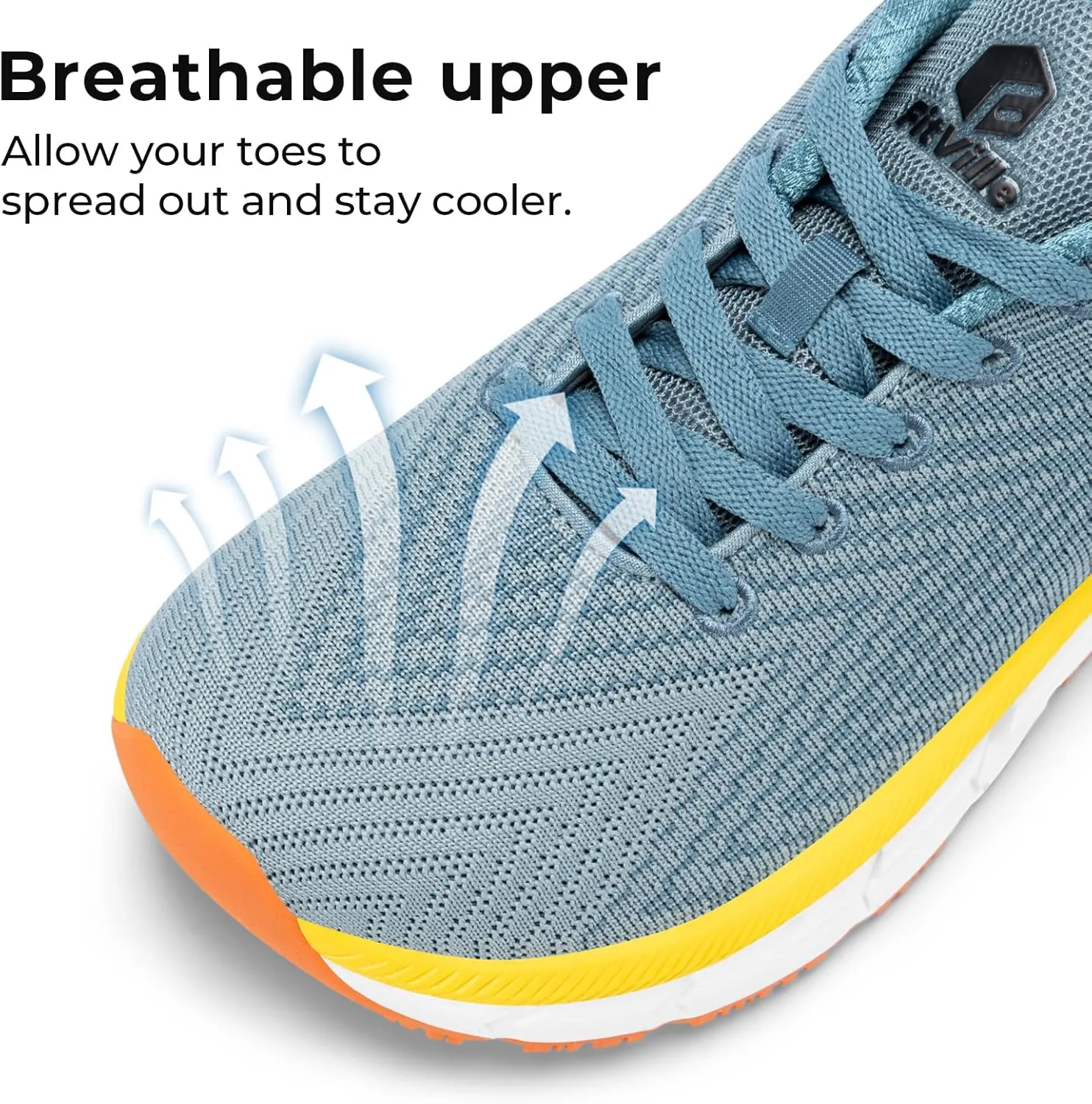 FitVille Men’s Wide Width Walking Shoes Comfortable Lightweight Wide Toe Box Running Shoes for Men Non Slip Cushioned