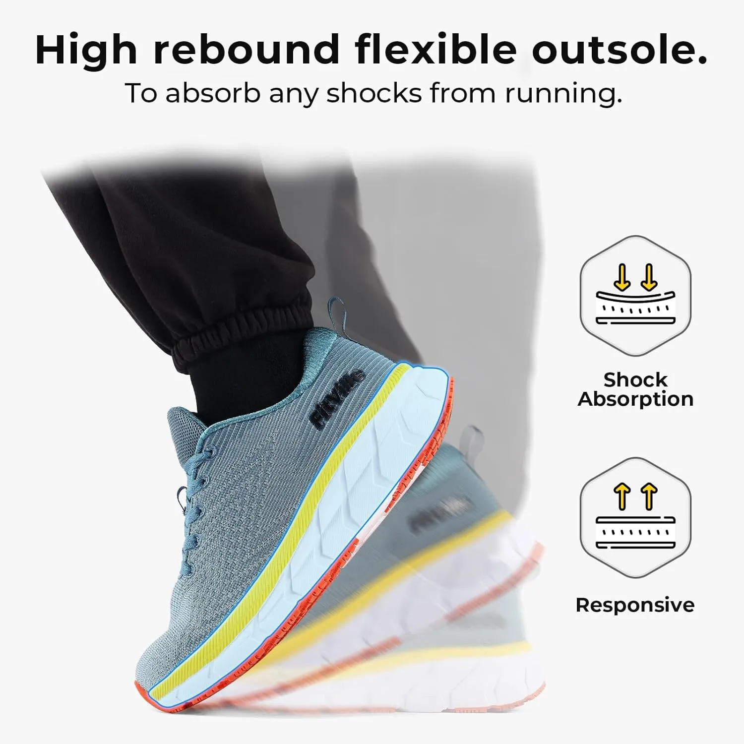 FitVille Men’s Wide Width Walking Shoes Comfortable Lightweight Wide Toe Box Running Shoes for Men Non Slip Cushioned