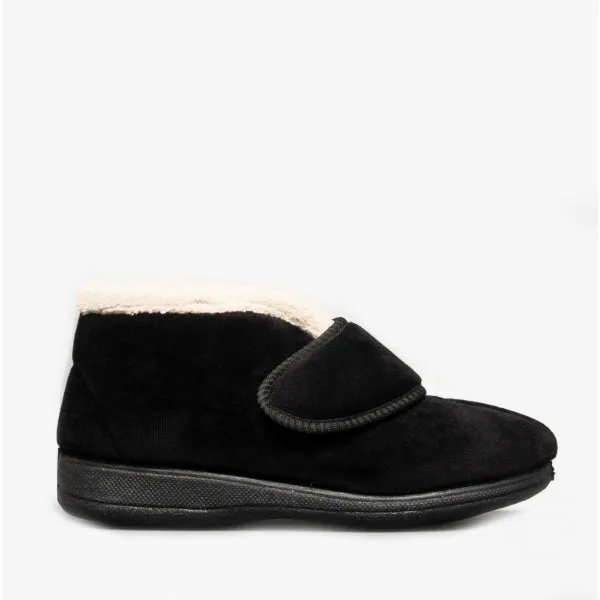 Fleet & Foster LEVITT Womens Boot Slippers Black