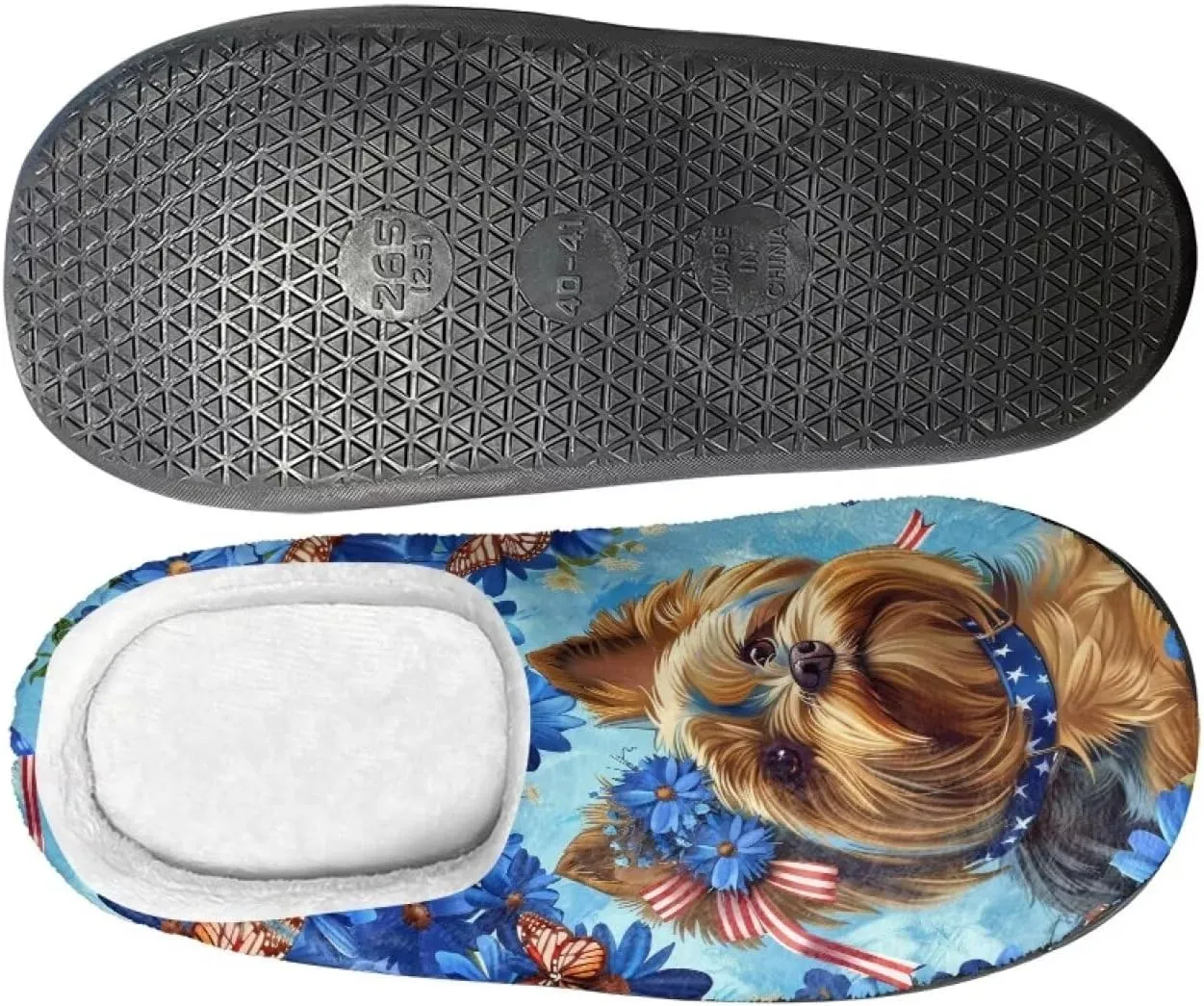 Fluffy Slippers, Slip On Scuff Slippers with Non-Slip Rubber Sole, Soft Comfy Bedroom Slippers